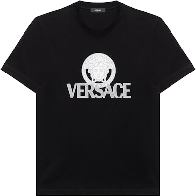 VERSACE 黑色短袖印花圓領T恤 常規版型 1014226-1A10088-1B000 Buy VERSACE 黑色短袖印花圓領T恤 常規版型 1014226-1A10088-1B000