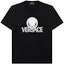 Buy VERSACE 黑色短袖印花圓領T恤 常規版型 1014226-1A10088-1B000