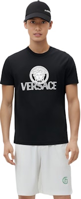 VERSACE 黑色短袖印花圓領T恤 常規版型 1014226-1A10088-1B000 Shop VERSACE 黑色短袖印花圓領T恤 常規版型 1014226-1A10088-1B000