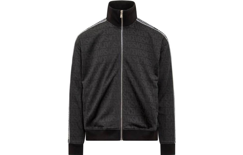 Buy 范思哲 黑色满印Logo拉链夹克 1010685-1A07748-1B000