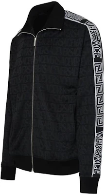 范思哲 黑色满印Logo拉链夹克 1010685-1A07748-1B000 Shop 范思哲 黑色满印Logo拉链夹克 1010685-1A07748-1B000
