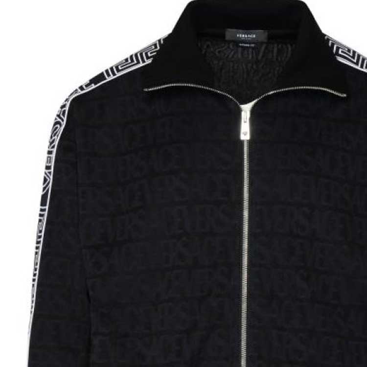 Purchase 范思哲 黑色满印Logo拉链夹克 1010685-1A07748-1B000