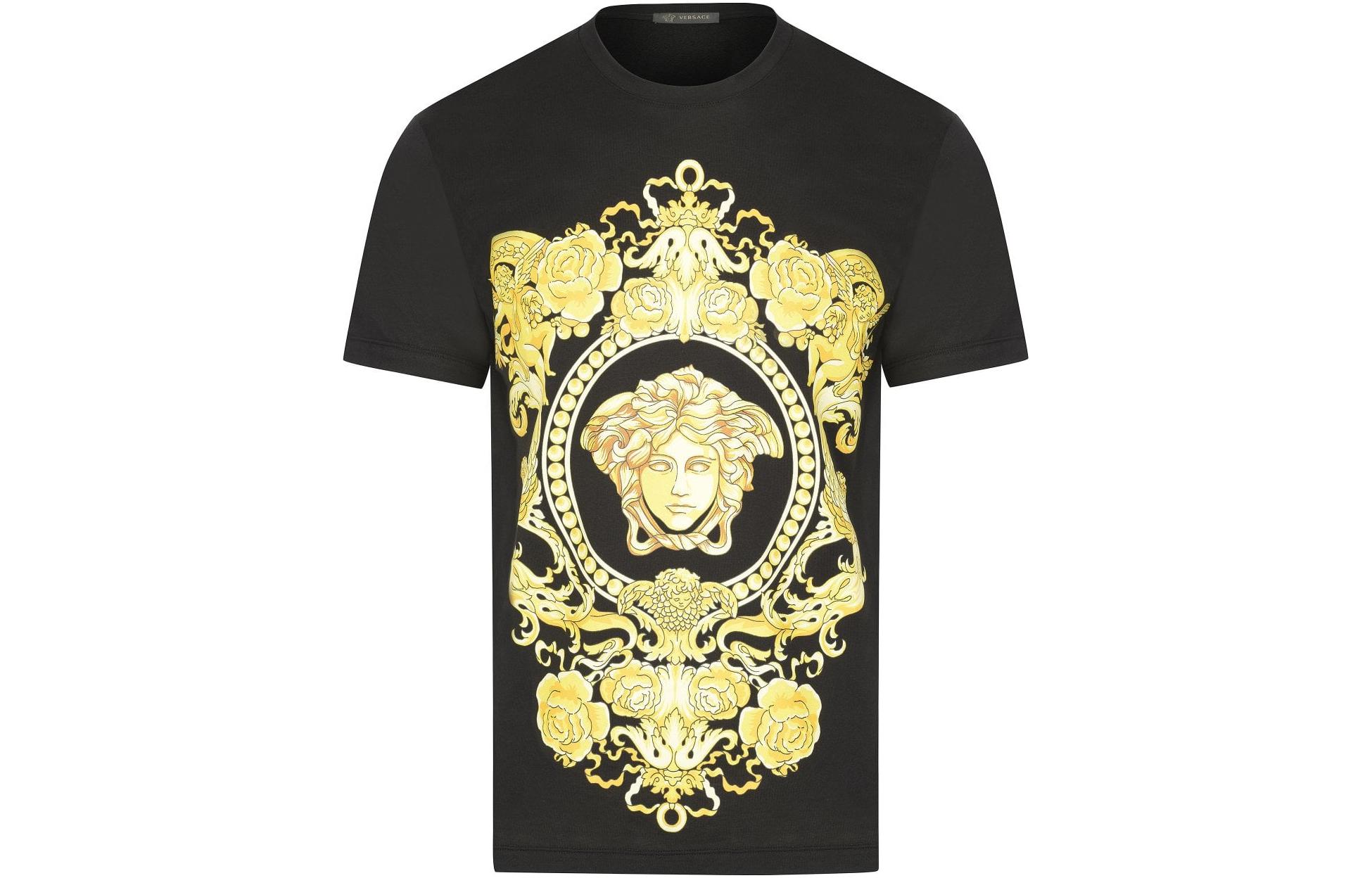 VERSACE  Black Graphic Print Short Sleeve T-Shirt A83669-A224589-A008 圖 2