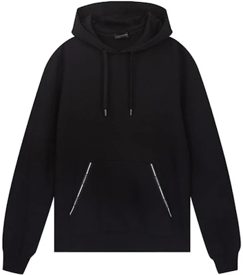 베르사체 블랙 로고 레터 프린트 드로스트링 후드티. A81512S-A234889-A1008 Order 베르사체 블랙 로고 레터 프린트 드로스트링 후드티. A81512S-A234889-A1008