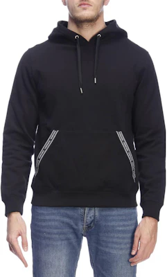 베르사체 블랙 로고 레터 프린트 드로스트링 후드티. A81512S-A234889-A1008 Shop 베르사체 블랙 로고 레터 프린트 드로스트링 후드티. A81512S-A234889-A1008