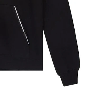 베르사체 블랙 로고 레터 프린트 드로스트링 후드티. A81512S-A234889-A1008 Cheap 베르사체 블랙 로고 레터 프린트 드로스트링 후드티. A81512S-A234889-A1008