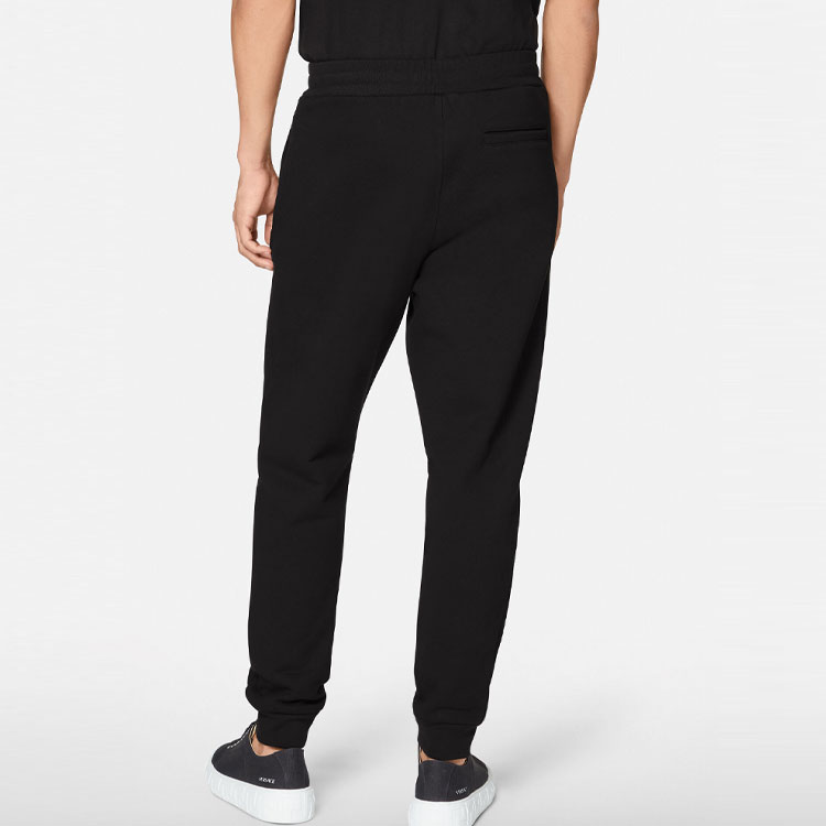Details for VERSACE  Black Knit Joggers with Solid Color and Letter Print Design. 1005204-1A03493-1B000
