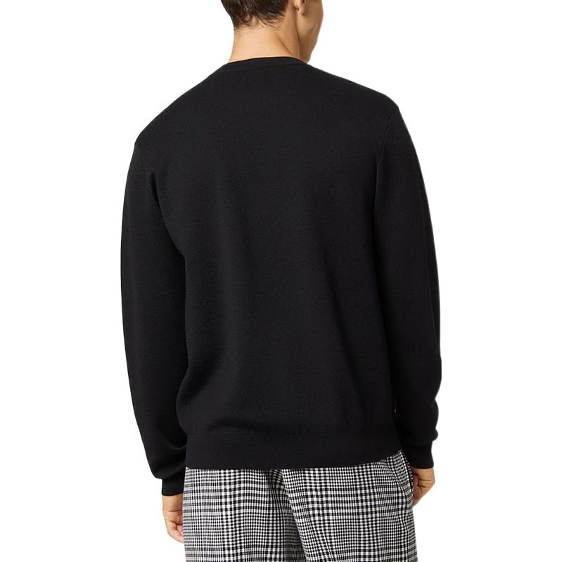 VERSACE  Black Knit Wool Sweater with Logo Lettering Print. 1003703-1A02549-1B000 圖 4