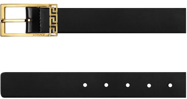 VERSACE Cinturón de Piel Negra con Hebilla Metálica Grabada con Logo - 3CM. 1015105-1A08779_1B00V Lookbook VERSACE Cinturón de Piel Negra con Hebilla Metálica Grabada con Logo - 3CM. 1015105-1A08779_1B00V