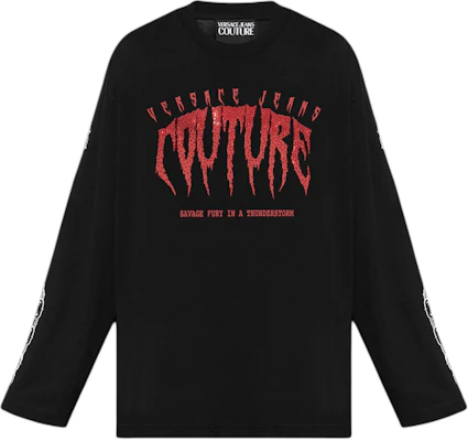 Sudadera Versace Negra Letras Estampadas Cuello Redondo Ajuste Holgado 77GAHE00-CJ00E-899 Buy Sudadera Versace Negra Letras Estampadas Cuello Redondo Ajuste Holgado 77GAHE00-CJ00E-899