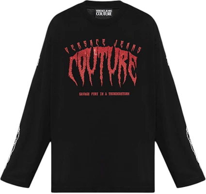 Sudadera Versace Negra Letras Estampadas Cuello Redondo Ajuste Holgado 77GAHE00-CJ00E-899 Order Sudadera Versace Negra Letras Estampadas Cuello Redondo Ajuste Holgado 77GAHE00-CJ00E-899