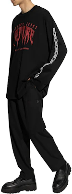 Sudadera Versace Negra Letras Estampadas Cuello Redondo Ajuste Holgado 77GAHE00-CJ00E-899 Purchase Sudadera Versace Negra Letras Estampadas Cuello Redondo Ajuste Holgado 77GAHE00-CJ00E-899