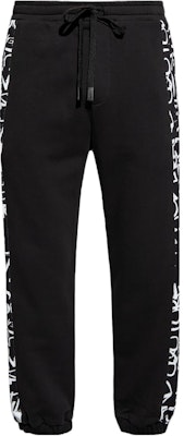 Versace Black Letter Print Relaxed Jogger Pants with Drawstring. 75GAA316-FS093-899 Buy Versace Black Letter Print Relaxed Jogger Pants with Drawstring. 75GAA316-FS093-899