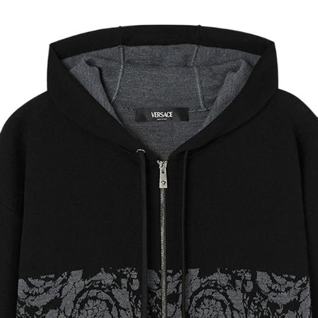 Details for VERSACE Hoodie Jacket Hitam Logo Bordir. 1013254-1A09454-1B000