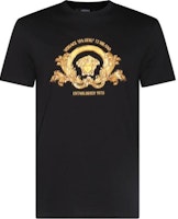 Versace Black Logo Print Crew Neck Short Sleeve T-Shirt 1013944-1A11472-1B000 Versace Black Logo Print Crew Neck Short Sleeve T-Shirt 1013944-1A11472-1B000