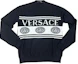 Buy VERSACE Suéter Negro con Estampado de Logo en el Pecho 1002719-1A01993-BG1B000