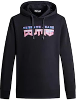 VERSACE Black Logo Print Hoodie 73GAIP04-ECF01P-E899 VERSACE Black Logo Print Hoodie 73GAIP04-ECF01P-E899