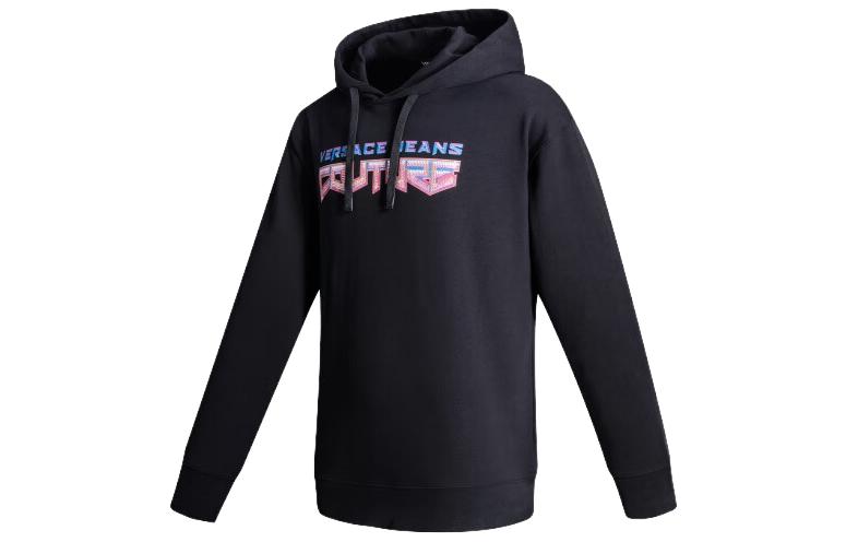 Shop VERSACE Hoodie Hitam Cetakan Logo 73GAIP04-ECF01P-E899