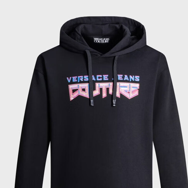 Purchase VERSACE Hoodie Hitam Cetakan Logo 73GAIP04-ECF01P-E899