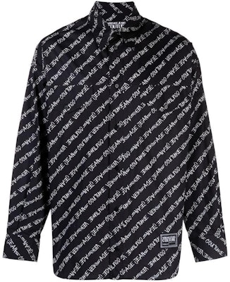 VERSACE Baju Kasual Lengan Panjang Cetak Logo Hitam. 75GAL21-6NS319-899 Order VERSACE Baju Kasual Lengan Panjang Cetak Logo Hitam. 75GAL21-6NS319-899