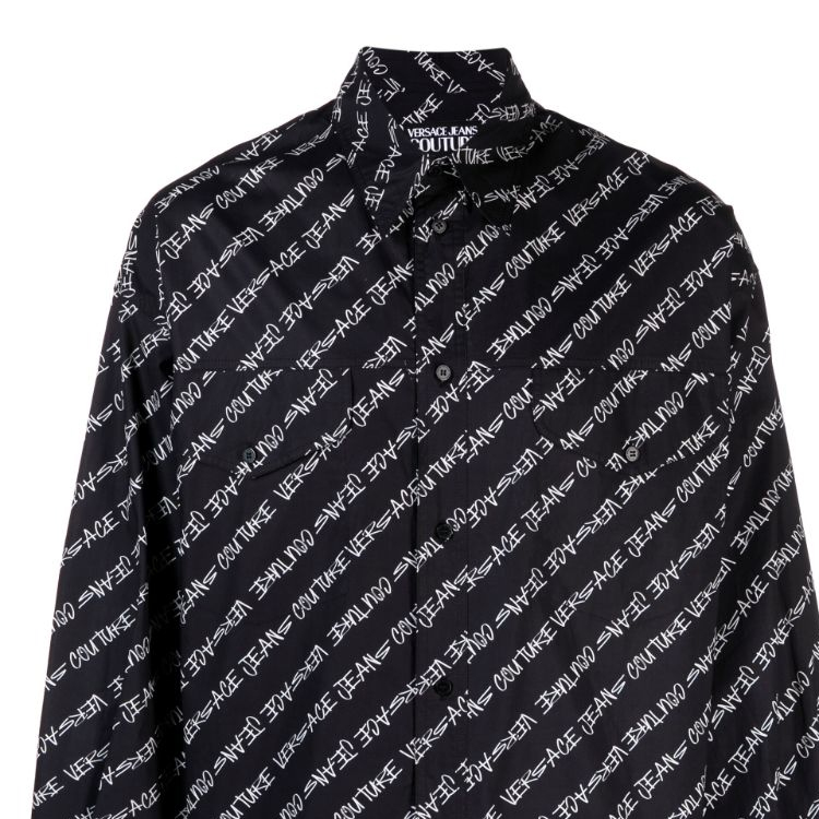 Sizing VERSACE Baju Kasual Lengan Panjang Cetak Logo Hitam. 75GAL21-6NS319-899