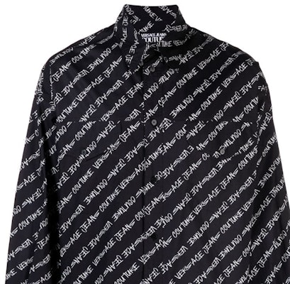 VERSACE Baju Kasual Lengan Panjang Cetak Logo Hitam. 75GAL21-6NS319-899 Sizing VERSACE Baju Kasual Lengan Panjang Cetak Logo Hitam. 75GAL21-6NS319-899