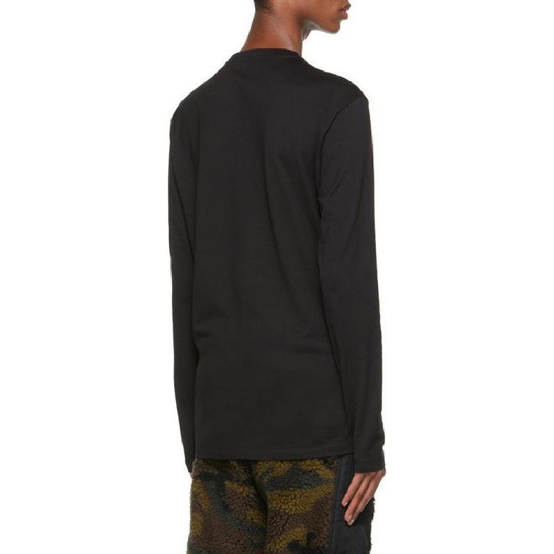 Versace  Black Long Sleeve Crewneck T-Shirt with Logo Print 1001748-1A00932-1B000 圖 3