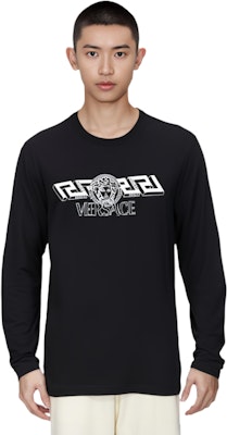 范思哲 黑色印花纯色长袖T恤 1004229-1A02800-1B000 Purchase 范思哲 黑色印花纯色长袖T恤 1004229-1A02800-1B000