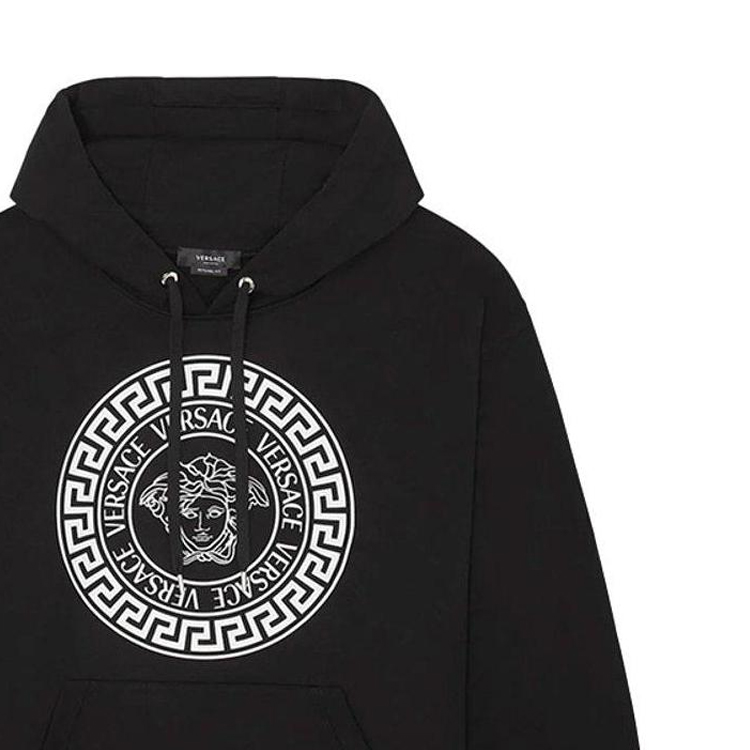 VERSACE  Black Medusa Letter Print Hoodie Sweatshirt. A89514S-A234889-2B150 圖 4