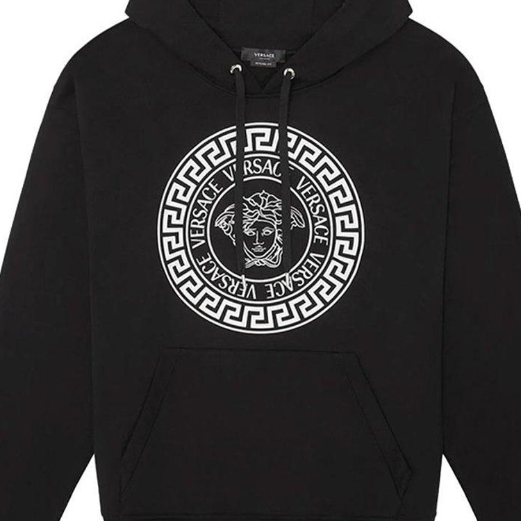 VERSACE  Black Medusa Letter Print Hoodie Sweatshirt. A89514S-A234889-2B150 圖 5