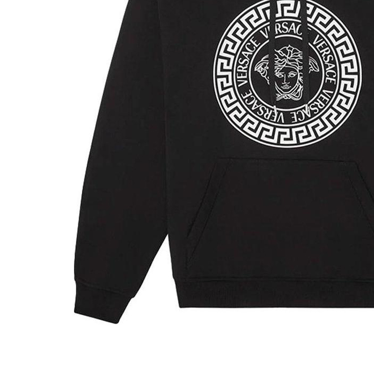 VERSACE  Black Medusa Letter Print Hoodie Sweatshirt. A89514S-A234889-2B150 圖 6