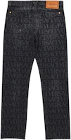 Lookbook VERSACE 黑色中腰直筒全版Logo牛仔褲 1007837-1A06800-1D530
