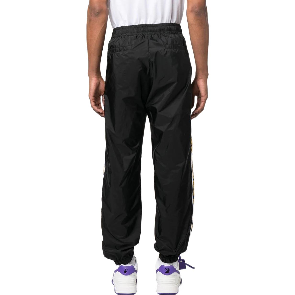 VERSACE  Black Pattern Stripe Jogger Knit Sweatpants 10081121-A05737-5U670 圖 4