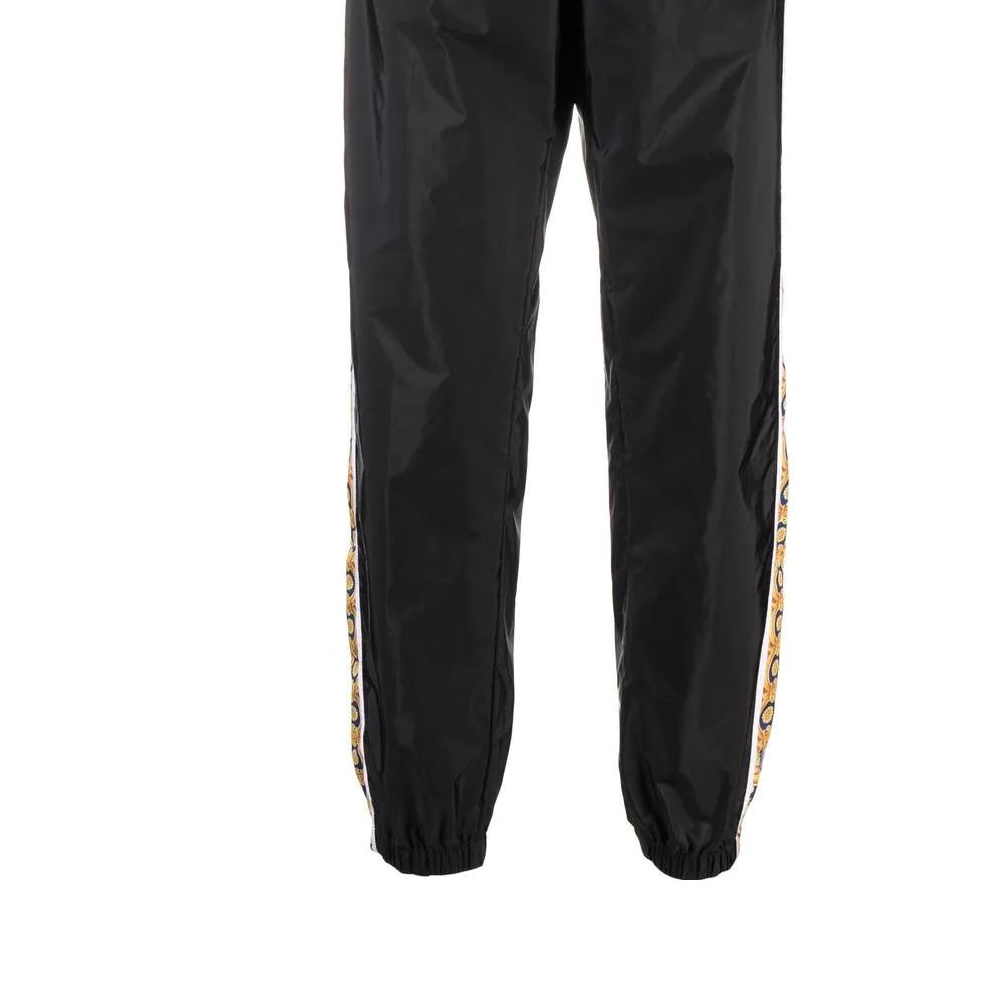VERSACE  Black Pattern Stripe Jogger Knit Sweatpants 10081121-A05737-5U670 圖 7