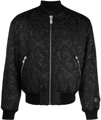 VERSACE Black Patterned Jacquard Bomber Jacket 1012669-1A08759-1B000 Buy VERSACE Black Patterned Jacquard Bomber Jacket 1012669-1A08759-1B000