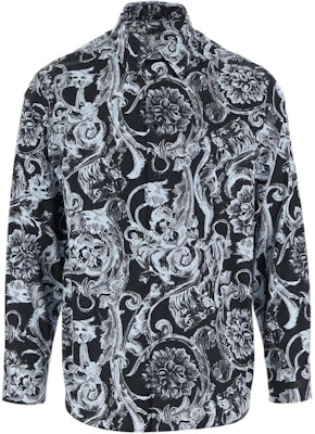 VERSACE Kemeja Hitam Bermotif Lengan Panjang Berkerah. 1013870-1A09746-5U970 Buy VERSACE Kemeja Hitam Bermotif Lengan Panjang Berkerah. 1013870-1A09746-5U970