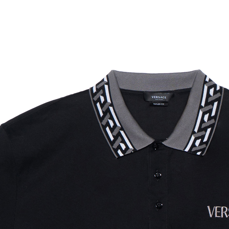 Details for VERSACE Baju Polo Hitam dengan Logo Sulaman di Dada. 1002545-1A01875-1B0000
