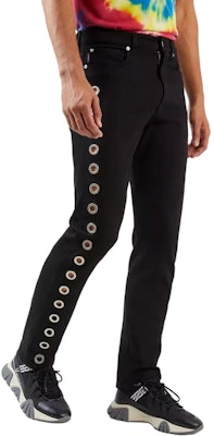 VERSACE 黑色戒環修身休閒牛仔褲 A86007-A232938-A8008 Details for VERSACE 黑色戒環修身休閒牛仔褲 A86007-A232938-A8008