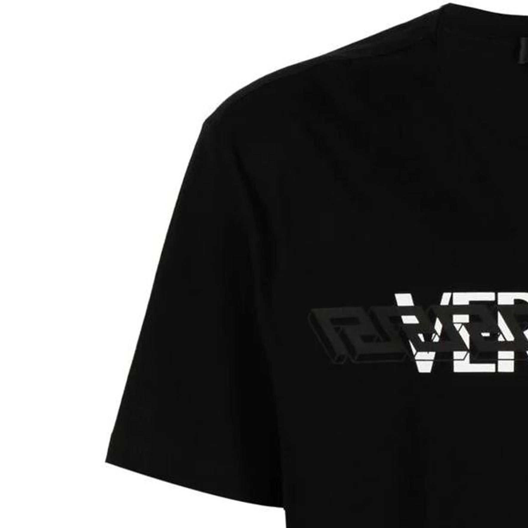 VERSACE  Black Short Sleeve T-Shirt with Logo Print Crew Neck Casual Wear 1006441-1A04408-1B000 圖 8