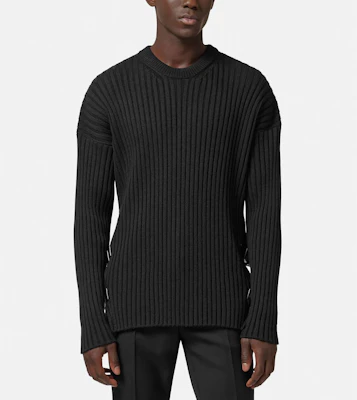 베르사체 블랙 솔리드 크루넥 긴팔 니트 스웨터 캐주얼 1011790-1A08069-1B000 Purchase 베르사체 블랙 솔리드 크루넥 긴팔 니트 스웨터 캐주얼 1011790-1A08069-1B000