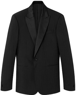 VERSACE Black Solid Color Long Sleeve Suit with Notched Lapel. 1012376-1A08917-1B000 Order VERSACE Black Solid Color Long Sleeve Suit with Notched Lapel. 1012376-1A08917-1B000