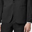 Sizing VERSACE Black Solid Color Long Sleeve Suit with Notched Lapel. 1012376-1A08917-1B000