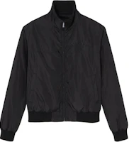 VERSACE Black Solid Color Zip-Up Long Sleeve Jacket 1015726-1A11312-1B000 VERSACE Black Solid Color Zip-Up Long Sleeve Jacket 1015726-1A11312-1B000