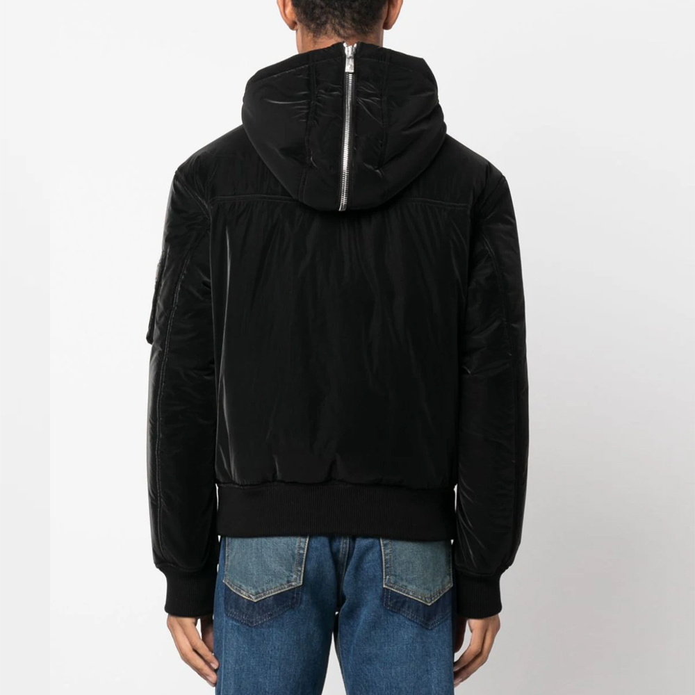 VERSACE  Black Solid Color Zipper Detail Long Sleeve Jacket. 1012160-1A08898-1B000 圖 4