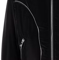 Sizing VERSACE 黑色純色拉鏈細節長袖夾克。 1012160-1A08898-1B000