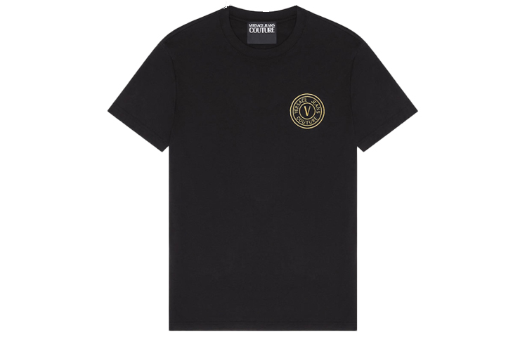 Order VERSACE 黑色V Logo圓領短袖T恤 E72GAHT04-ECJ00T-EG89