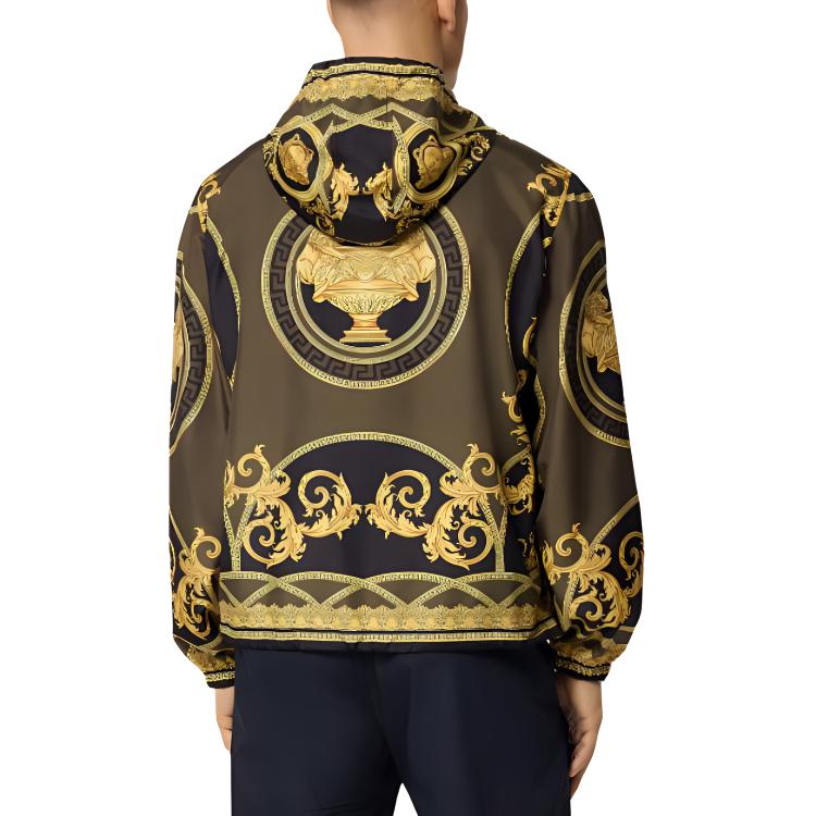 VERSACE  Black Yellow Printed Hooded Jacket with Pattern Design. 1014855-1A11381-5BC60 圖 5