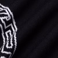 Shop VERSACE 黑色拉鍊字母印花立領外套. 1002720-1A01993-1B000
