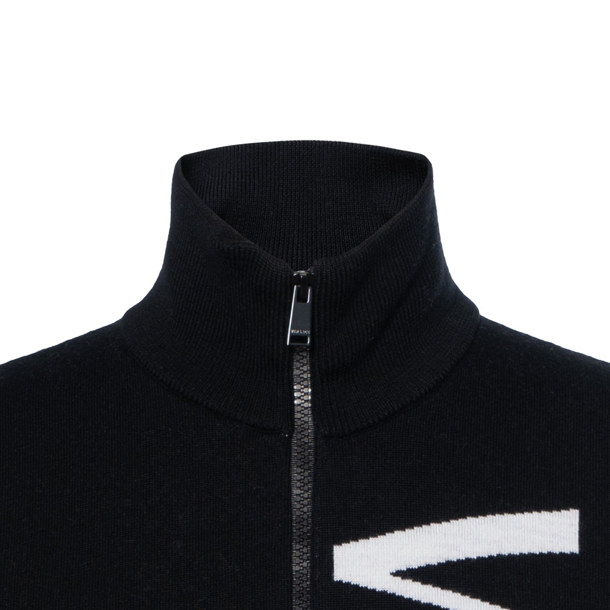 VERSACE  Black Zip-Up Letter Print Jacket with Stand Collar. 1002720-1A01993-1B000 圖 6