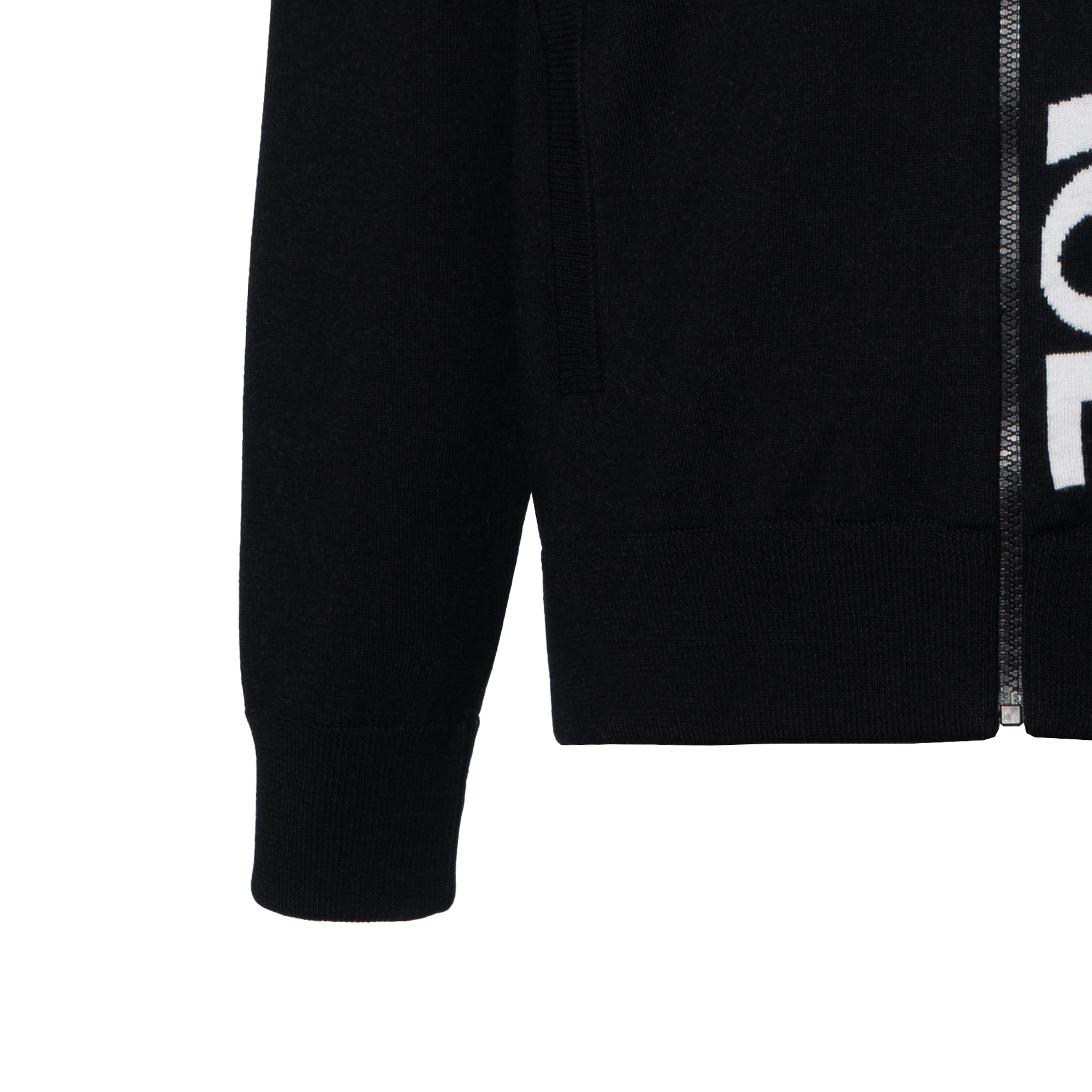 VERSACE  Black Zip-Up Letter Print Jacket with Stand Collar. 1002720-1A01993-1B000 圖 7